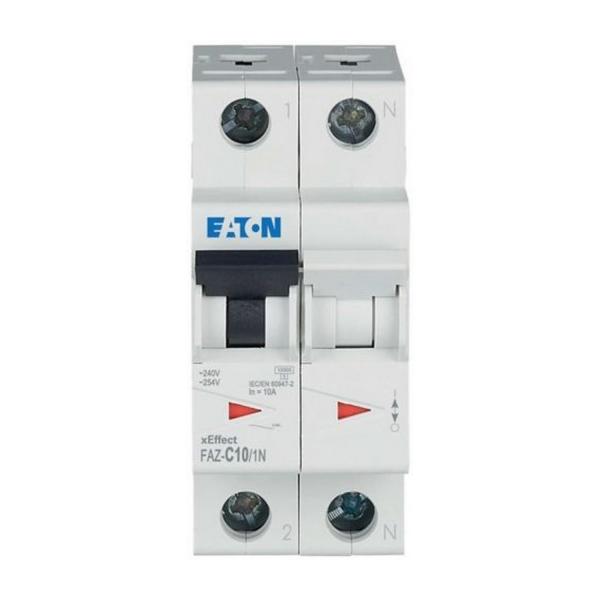 Автоматичен прекъсвач EATON FAZ-C10/1N, 10 A, 1P+N