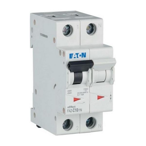 Автоматичен прекъсвач EATON FAZ-C10/1N, 10 A, 1P+N