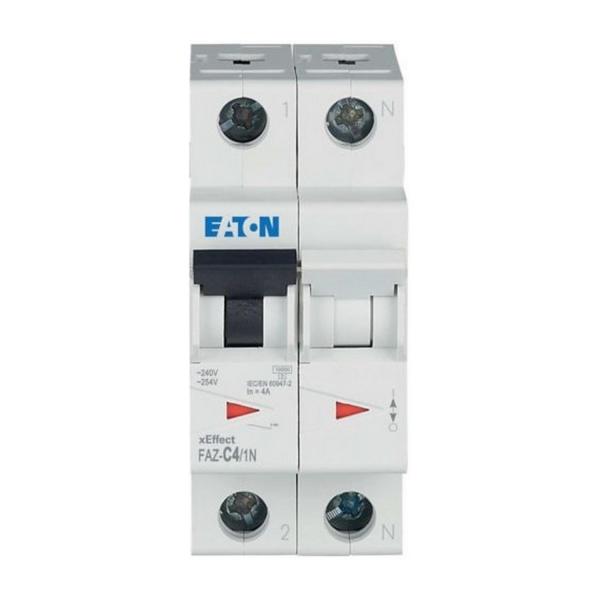 Автоматичен прекъсвач Eaton FAZ-C4/1N – 4 A, 1P+N, характеристика C
