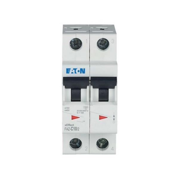 Автоматичен прекъсвач Eaton FAZ-C10/2 – 10 A, 2P, характеристика C