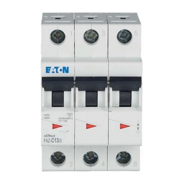 Автоматичен прекъсвач Eaton FAZ-C13/3 – 13 A, 3P, характеристика C