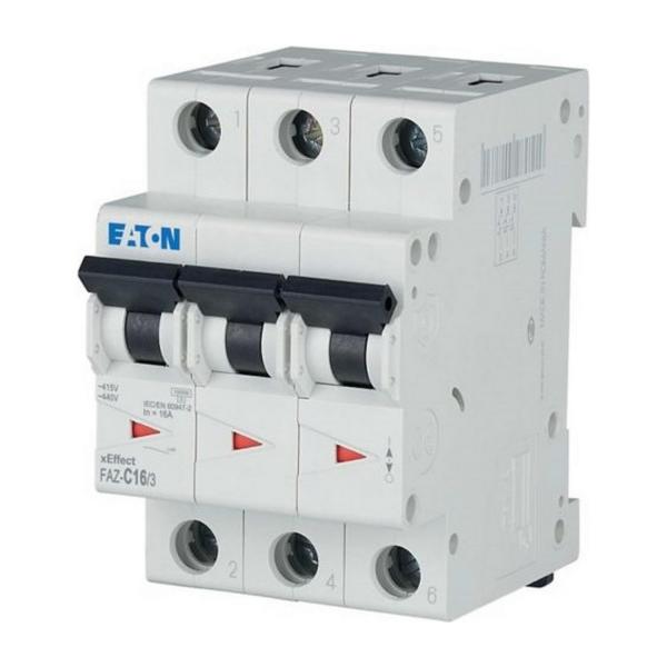 Автоматичен прекъсвач Eaton FAZ-C16/3 – 16 A, 3P, характеристика C
