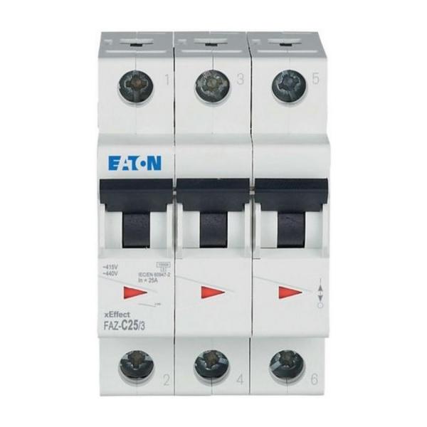 Автоматичен прекъсвач Eaton FAZ-C25/3 – 25 A, 3P, характеристика C