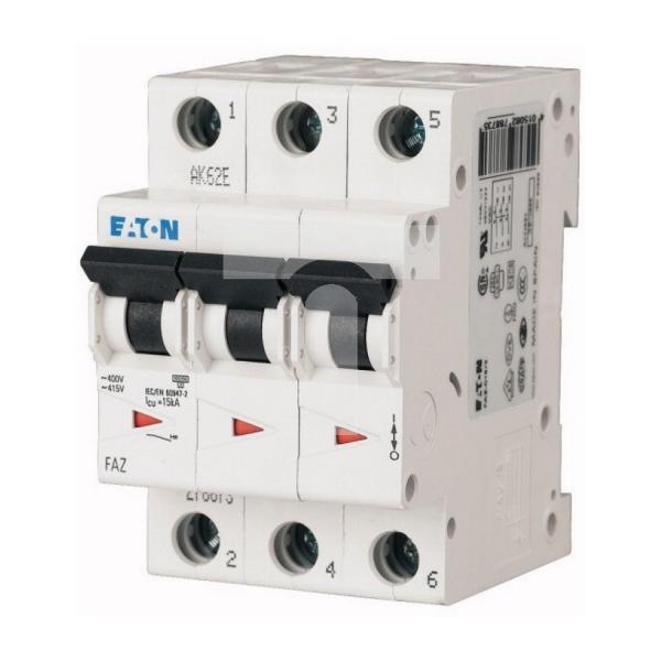 Автоматичен прекъсвач Eaton FAZ-D10/3 – 10 A, 3P, характеристика D
