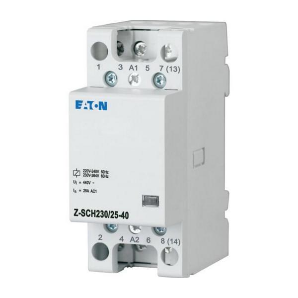 Инсталационен контактор EATON Z-SCH230/25-40, 248847 - 230VAC/50Hz, 4N/O, 25A, 2HP