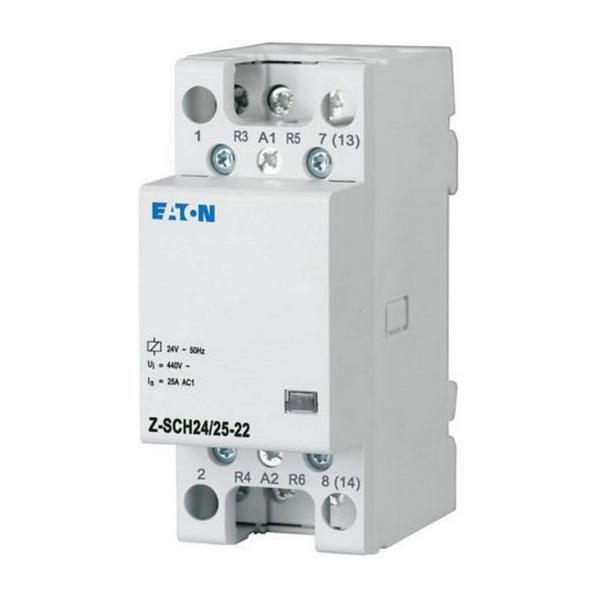 Инсталационен контактор EATON Z-SCH24/25-40, 248850 - 24VAC/50Hz, 2N/O+2N/C, 25A, 2HP