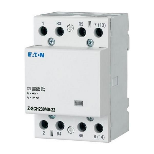 Инсталационен контактор EATON Z-SCH230/40-22, 248853 - 230VAC/50Hz, 2N/O+2N/C, 40A, 3HP