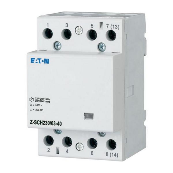 Инсталационен контактор EATON Z-SCH230/63-40, 248856 - 230VAC/50Hz, 4N/O, 63A, 3HP