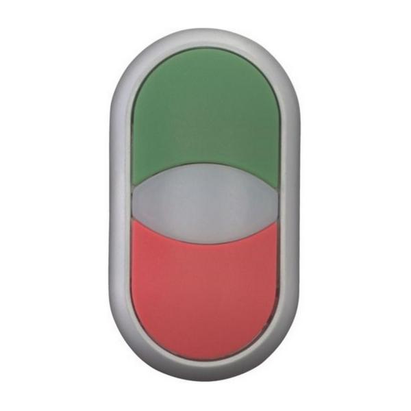 Двоен светещ бутон EATON M22-DDL-GR, 216698