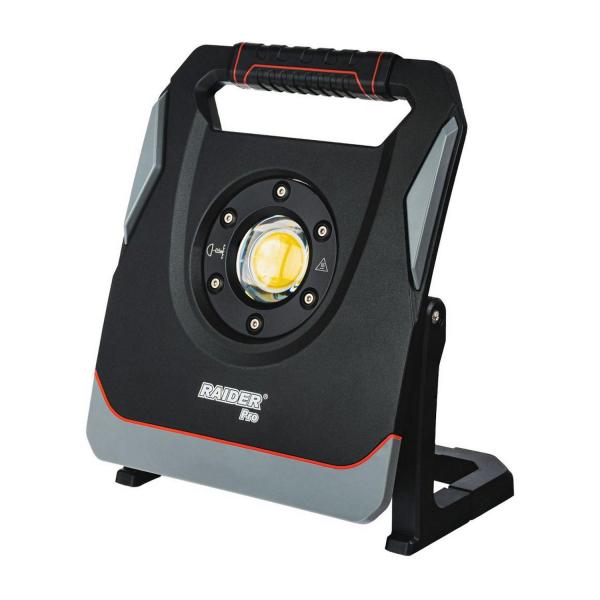 Акумулаторна работна лампа без батерия и зарядно Raider Pro RDP-ZAWL20, Solo, R20, 039719 - 20 V, 65 W, Dimmer USB AL, 7000 lum