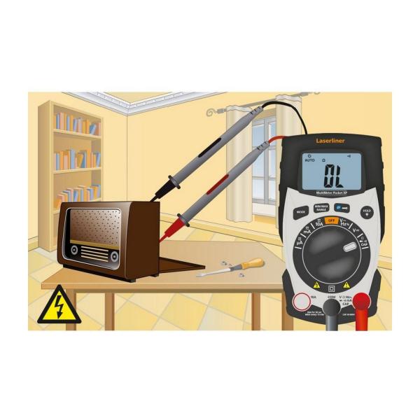 Дигитален мултиметър Laserliner Pocket XP, 083.036A - AC: 4 - 600 V, DC: 0.4 - 600 V
