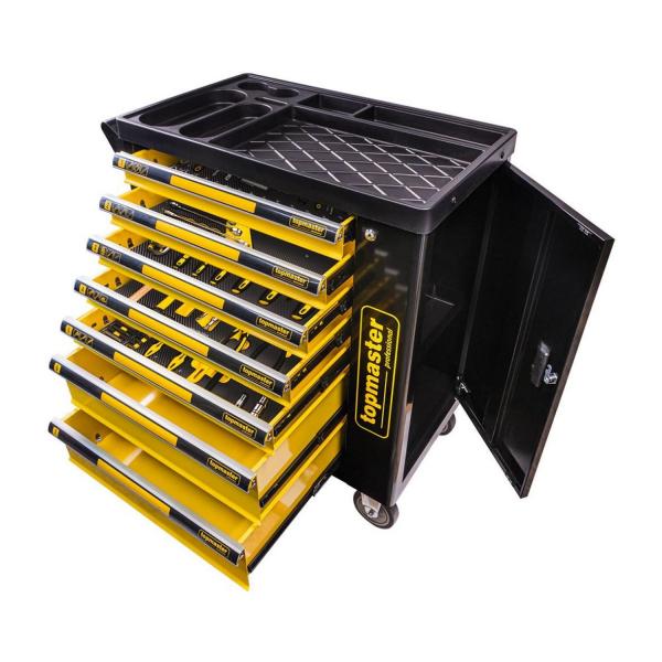 Количка за инструменти Topmaster Pro 455550 - 7 чекмеджета, 219 части