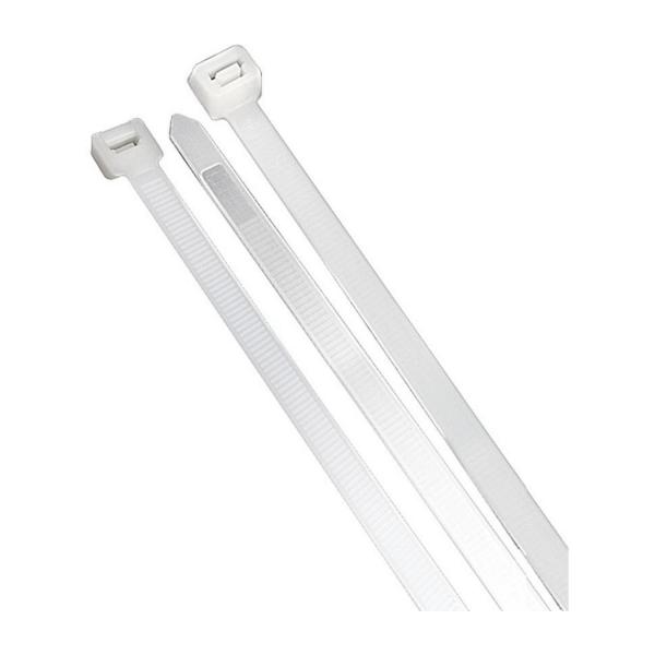 Найлонови бели кабелни връзки SAS ΑΚ-ΚΟ-009 - 300 x 3.6 mm, 100 броя