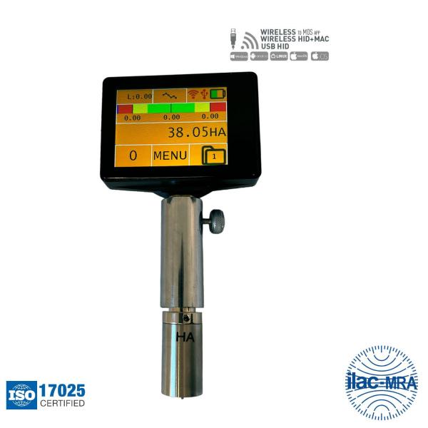 Твърдомер дурометър по Шор Microtech Shore Durometer A, Wireless+USB, 21100101, 0-100 HA, 0.01 mm, 1.4 mm, 35° пресечен конус D=0.79 mm