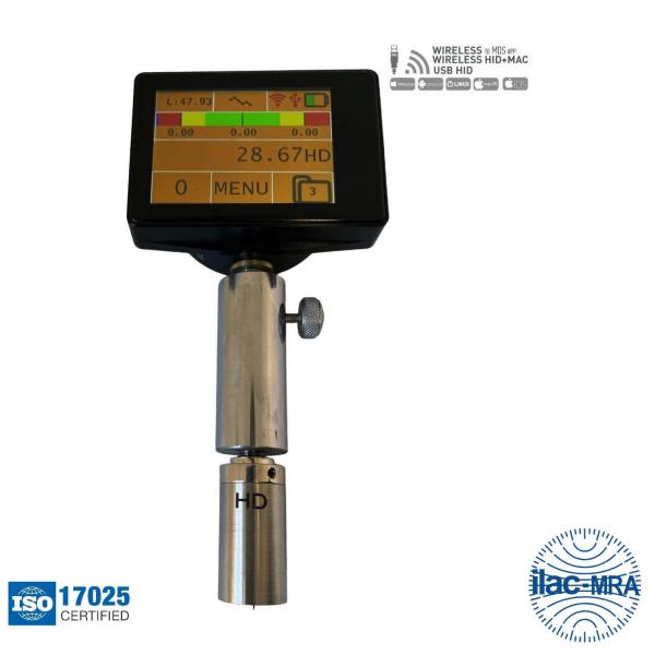Твърдомер дурометър по Шор Microtech Shore Durometer D, Wireless+USB, 21100103, 0-100 HD, 0.01 mm, 1.4 mm, 30° конус R=0.1mm