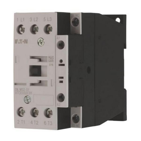 Контактор EATON DILM32-01(RCD24), 277306 - 3 полюса, 380 V 400 V 15 kW, 1 NC, RDC 24: 24 - 27 V DC, DC работа, Винтови клеми