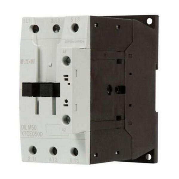 Контактор EATON DILM50(230V50HZ,240V60HZ), 277830 - 3 полюса, 380 V 400 V 22 kW, 230 V 50 Hz, 240 V 60 Hz, AC работа, Винтови клеми