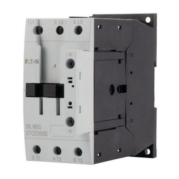 Контактор EATON DILM50(RDC24) , 277844 - 3 полюса, 380 V 400 V 22 kW, RDC 24: 24 - 27 V DC, DC работа, Винтови клеми