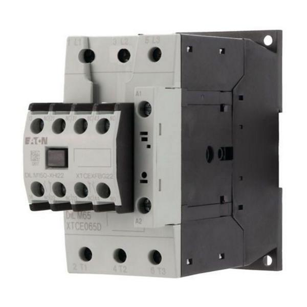 Контактор EATON DILM65-22(230V50HZ,240V60HZ), 277926 - 380 V 400 V 30 kW, 2 N/O, 2 NC, 230 V 50 Hz, 240 V 60 Hz, AC работа, Винтови клеми