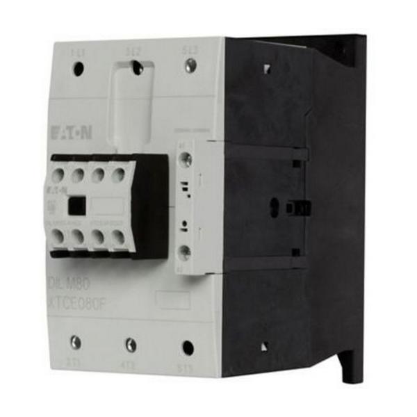 Контактор EATON DILM80-22(230V50HZ,240V60HZ), 239449 - 380 V 400 V 37 kW, 2 N/O, 2 NC, 230 V 50 Hz, 240 V 60 Hz, AC работа, Винтови клеми