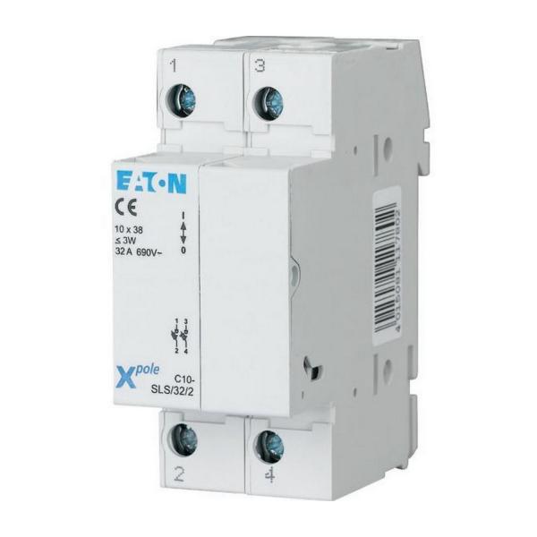 Разединител със стопяем предпазител EATON C10-SLS/32/2 10x38, 112222 - 2P, 32 A, 690 V
