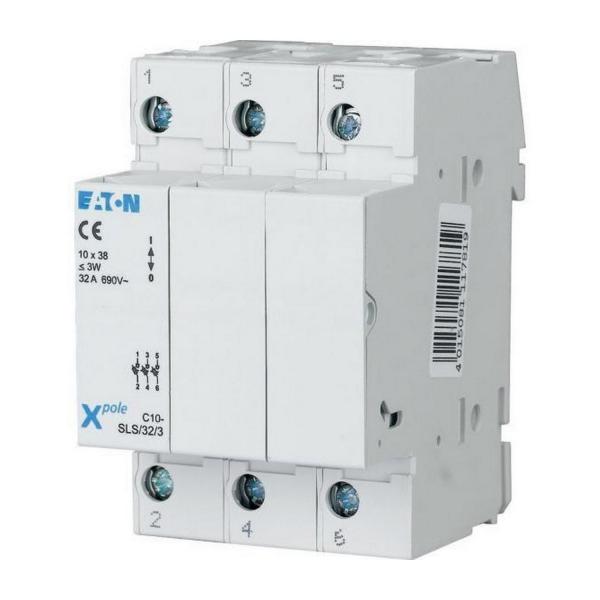 Разединител със стопяем предпазител EATON C10-SLS/32/3 10x38, 112223 - 3P, 32 A