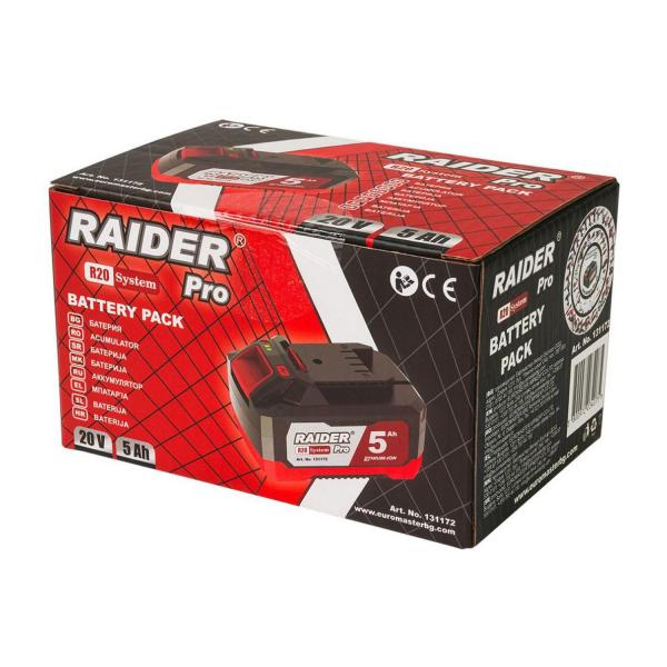Акумулаторна батерия Raider Pro RDP-R20 System, 131172 - 20 V, 5 Ah