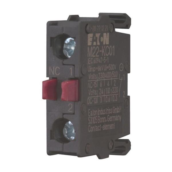 Контактен елемент EATON M22-KC01, 216382 - 1 NC, 24 V, 3 A, 220 V, 230 V, 240 V, 6 A