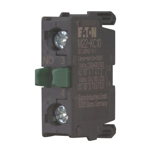 Контактен елемент EATON M22-KC10, 216380 - 1 N/O, 24 V, 3 A, 220 V, 230 V, 240 V, 6 A