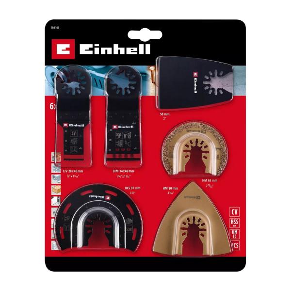 Комплект ножове за многофункционален инструмент Einhell 708106 - 6 части