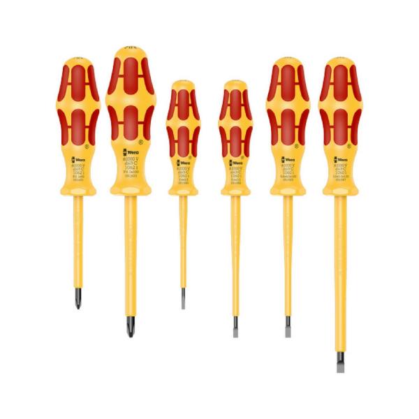 Комплект отвертки Wera Kraftform VDE 1060 i/1062 i/6, 1000 V VDE, SB/PH, 6 бр.