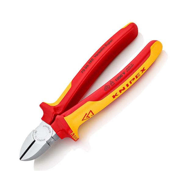 Странични клещи резачки с изолация Knipex 70 06 180 SB - 180 mm