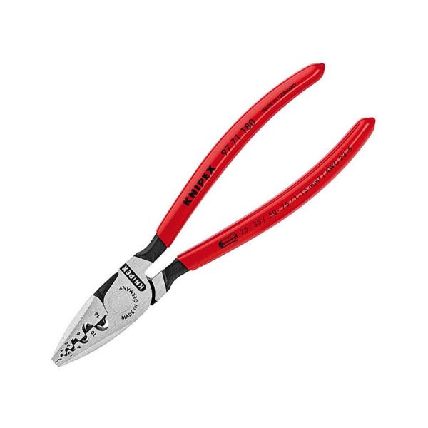 Кербовъчни клещи за кабелни накрайници Knipex 97 71 180 SB - 180 mm