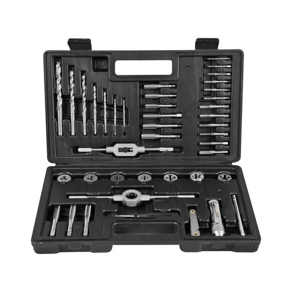 Комплект метчици и плашки с метрична резба Projahn 91009 - M3-M12 mm, HSS, 40 бр.