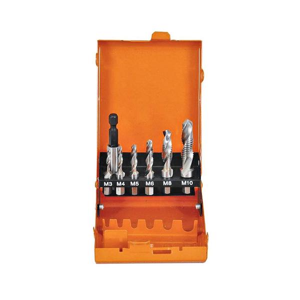 Комплект метчици с метрична резба Projahn 91019 - M3-M10 mm, HSS, 7 бр.