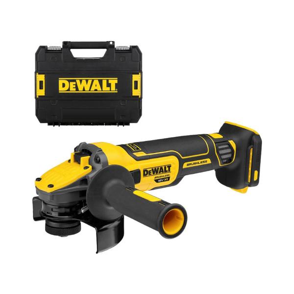 Акумулаторен ъглошлайф DeWALT DCG409VSNT-XJ – 18 V, 125 мм, регулируеми 3000-9000 об/мин