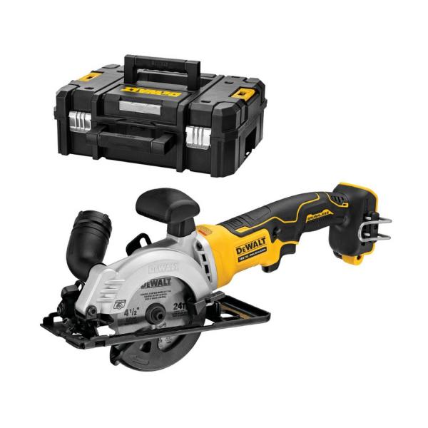 Акумулаторен ръчен циркуляр DeWALT DCS571NT-XJ PowerStack – 115 mm, 18 V, 4500 rpm