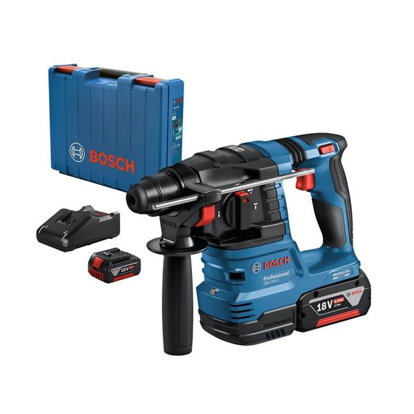 Акумулаторен перфоратор Bosch GBH 185-LI – 18 V, 1,9 J, 2×4 Ah