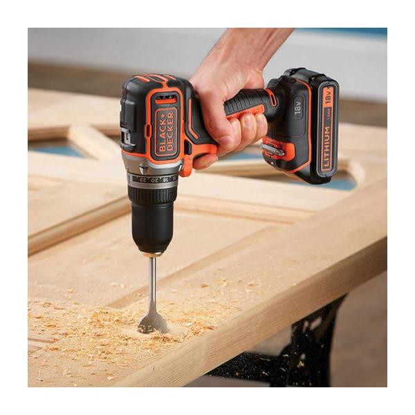 Акумулаторен винтоверт Black&Decker BL186K1B2-QW - 18 V, 2 Ah, 52 Nm, 13 mm