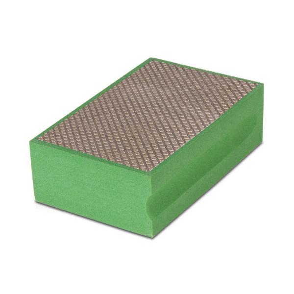 Диамантена шкурка върху гъба за ръчно шлайфане Rubi 61974 - 90x55 mm, P60 