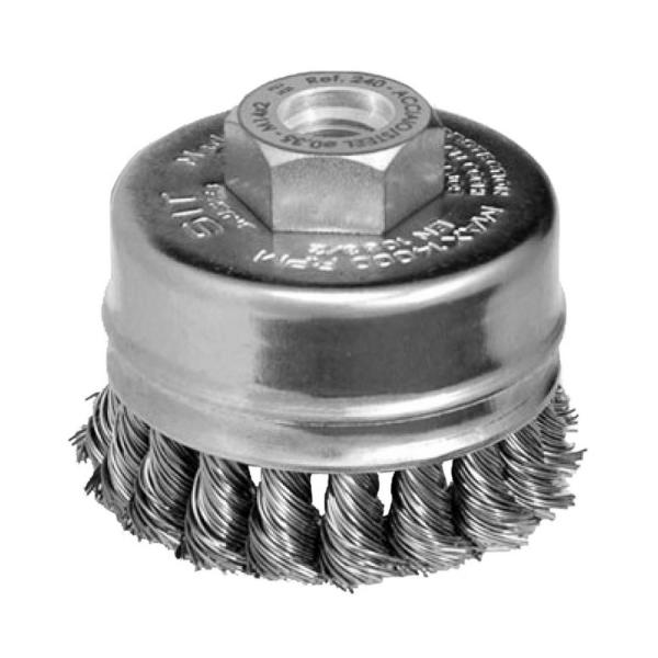 Чашковидна четка за ъглошлайф от стоманена усукана тел SIT TU71, 0240 - 70 mm, 0.35 mm