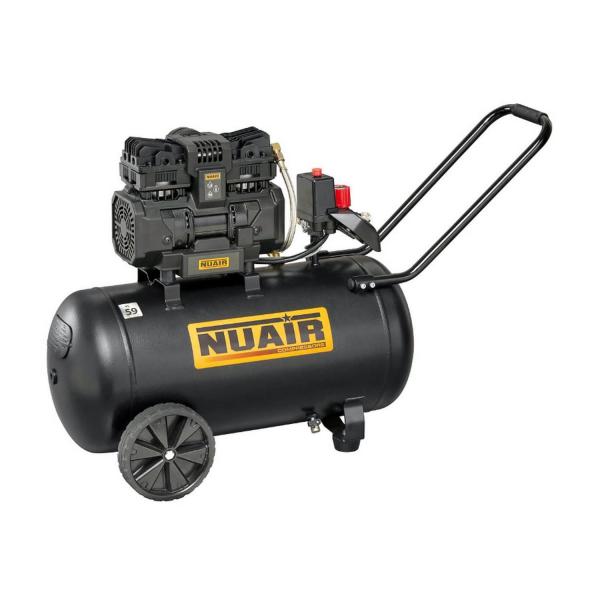 Електрически безшумен безмаслен копресор NUAIR Siltek TB 50, B2DC304NUA - 1.5 hp, 50 l, 160 l/min, 8 bar