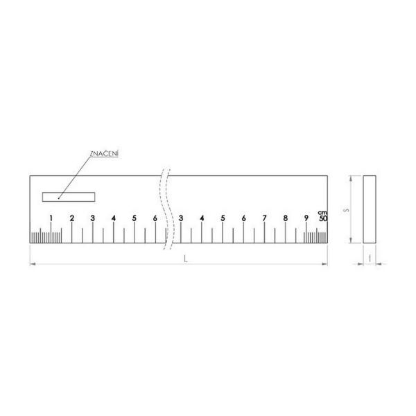 Стоманена линийка K-MET 1012-02-150 – 1500x30x6 мм