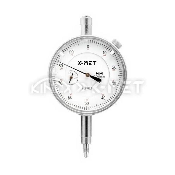 Индикаторен часовник с циферблат K-MET 1155-02-001 – 0–1 мм, 0.001 мм