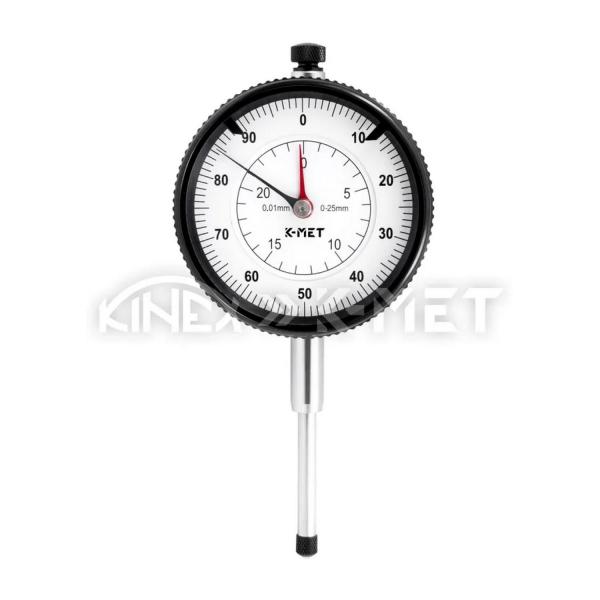 Индикаторен часовник с циферблат K-MET 1155-02-025 – 0–25 мм, 0.01 мм