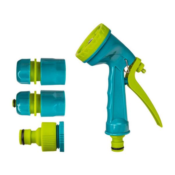 Пистолет за пръскане с 5 функции и конектори Top Garden 380970 - 1/2 inch, 4 бр