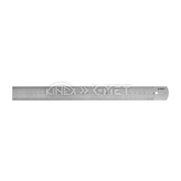 Стоманена тънка линийка K-MET 1023-05-050P – 500x30x1 мм, скала от дясно наляво
