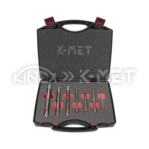 Комплект резбови калибър пробка K-MET 93000-6G-012, M3, M4, M5, M6, M8, M10, M12