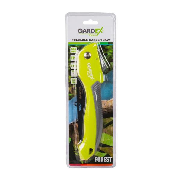 Градински сгъваем трион Gardex FOREST GX, 402602 – 210 мм SK5 стомана, 7 зъба/inch