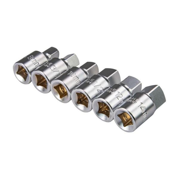 Комплект накрайници за картер Top Master Pro 339604, 3/8 към 1/2, 6 части